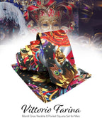Vittorio Farina Men's Mardi Gras Satin Necktie and Pocket Square