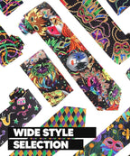 Vittorio Farina Men's Mardi Gras Satin Necktie and Pocket Square