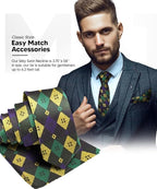 Vittorio Farina Men's Mardi Gras Satin Necktie and Pocket Square