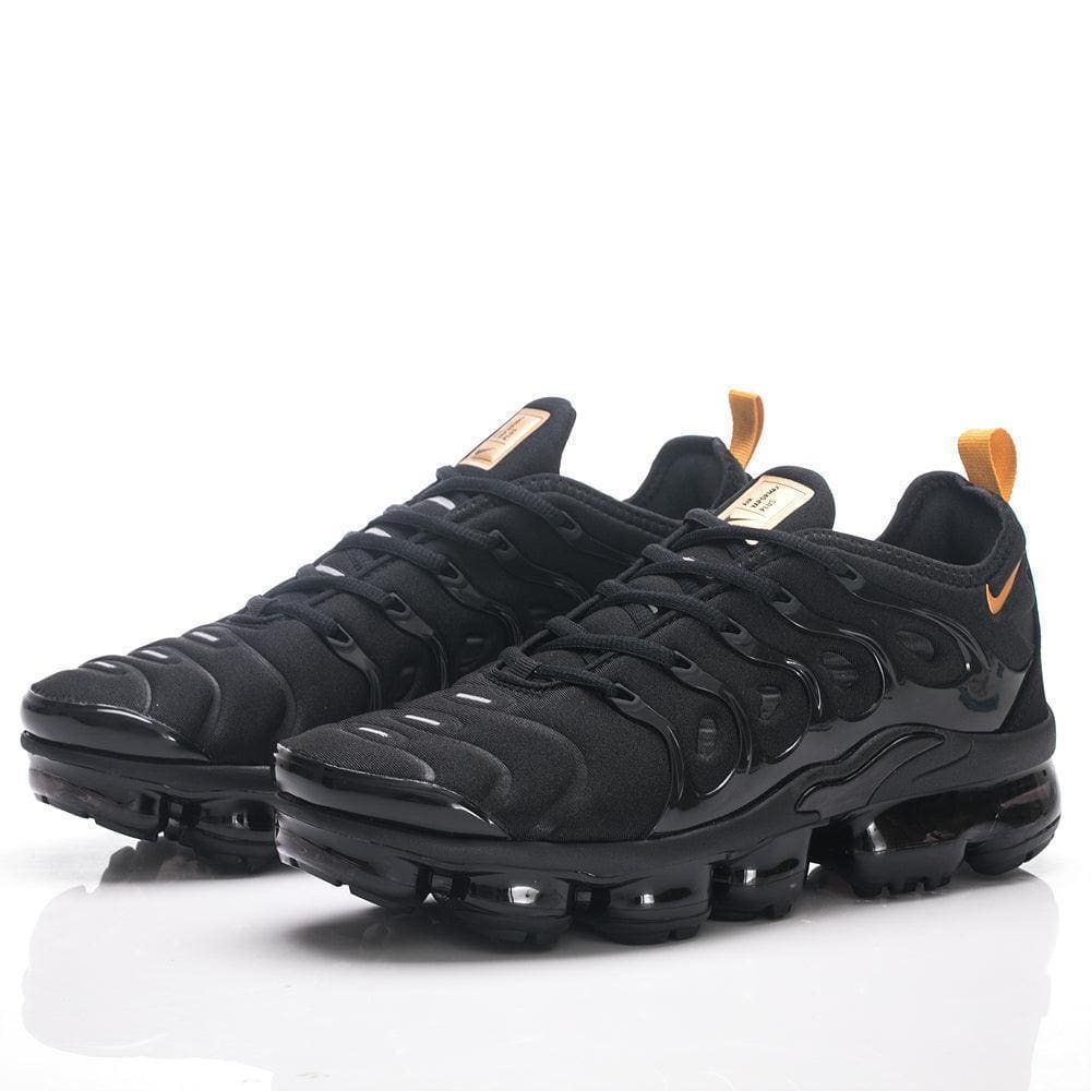 Nike Air VaporMax Plus Black Metallic Gold Sneakers