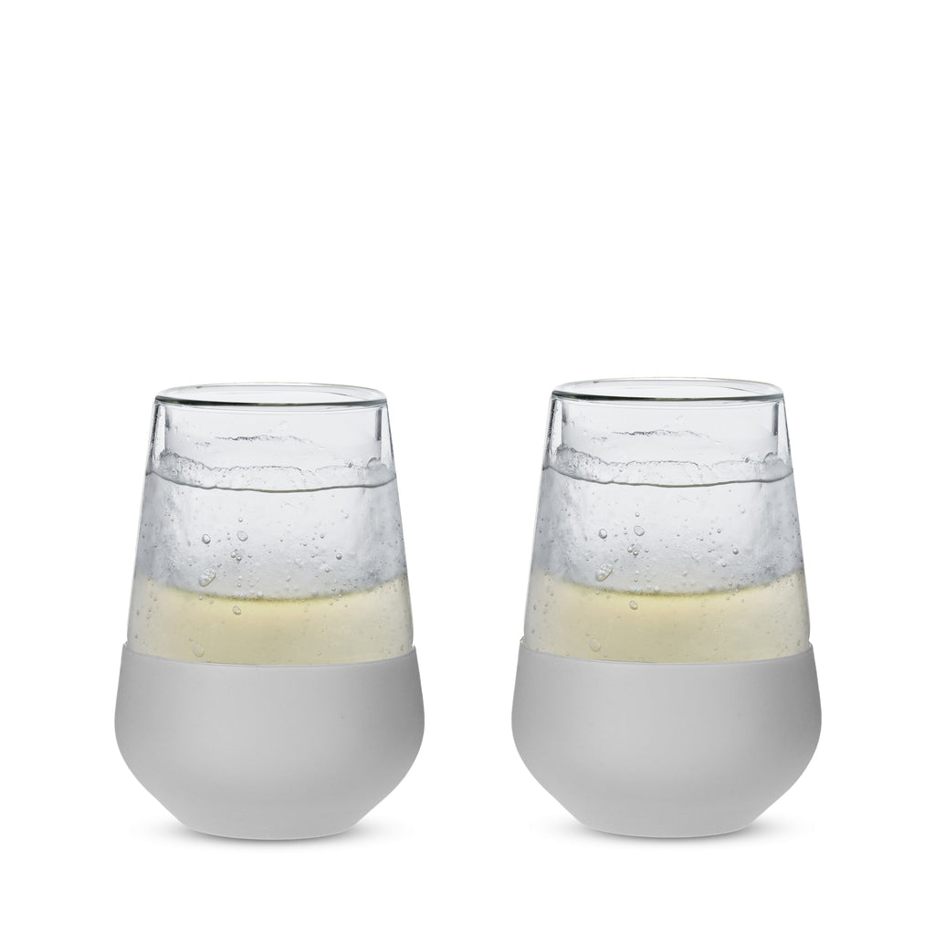 Glass Wine FREEZE™ in Gray, Set of 2