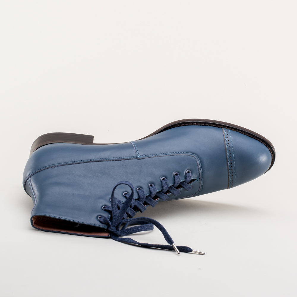 Noble Men's Vintage Lace-Up Boots (Blue)