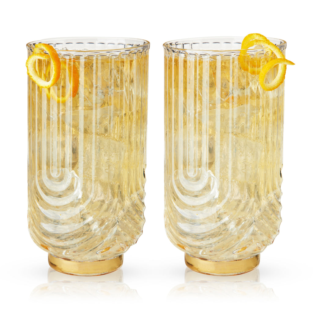 Gatsby Highball Glasses Set of 2