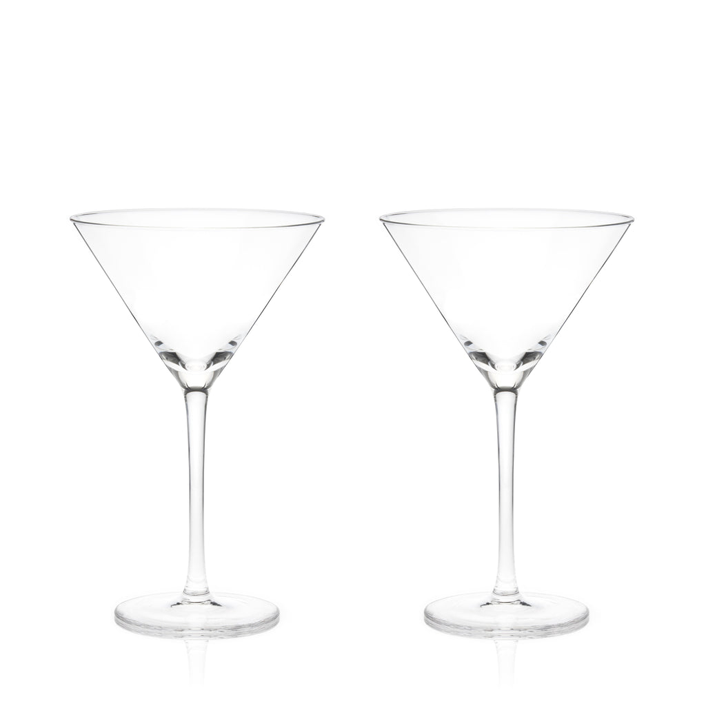 Raye Stemmed Crystal Martini Glasses Set of 2