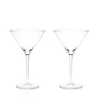 Raye Stemmed Crystal Martini Glasses Set of 2