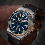 Bolt - Blue - Solid 18K Red Gold Bezel
