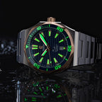 Bolt - Blue - Solid 18K Red Gold Bezel
