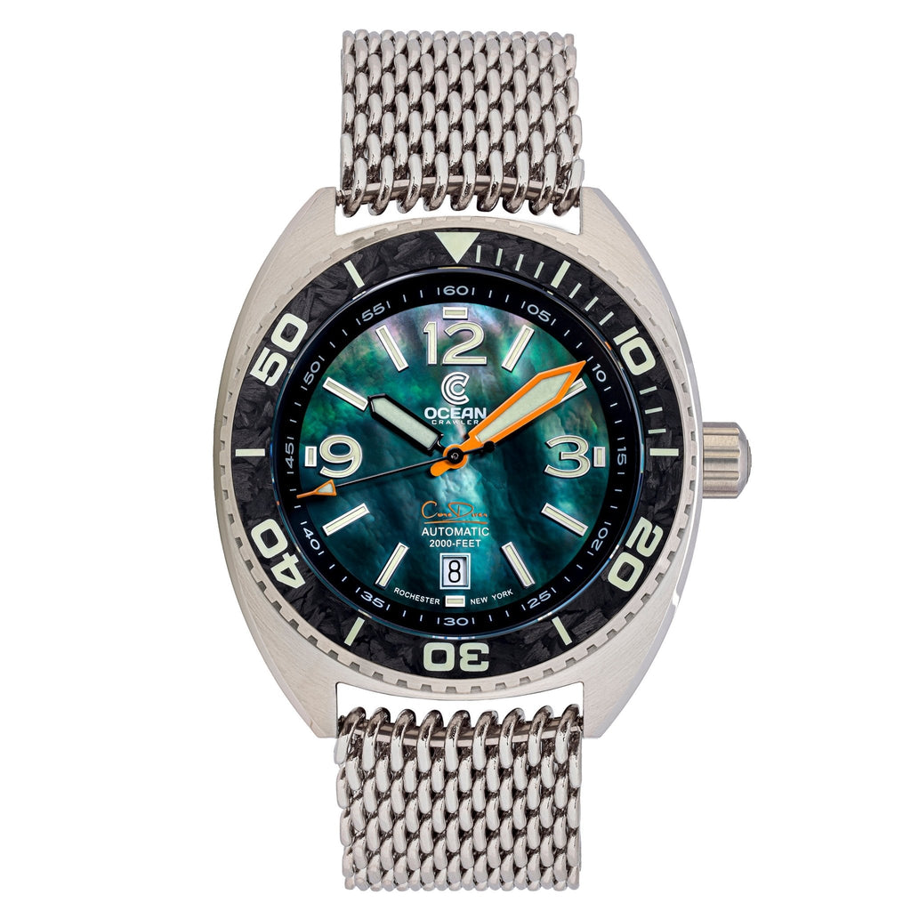Core Diver - Black Mother of Pearl - Carbon Fiber Bezel - Final Batch!