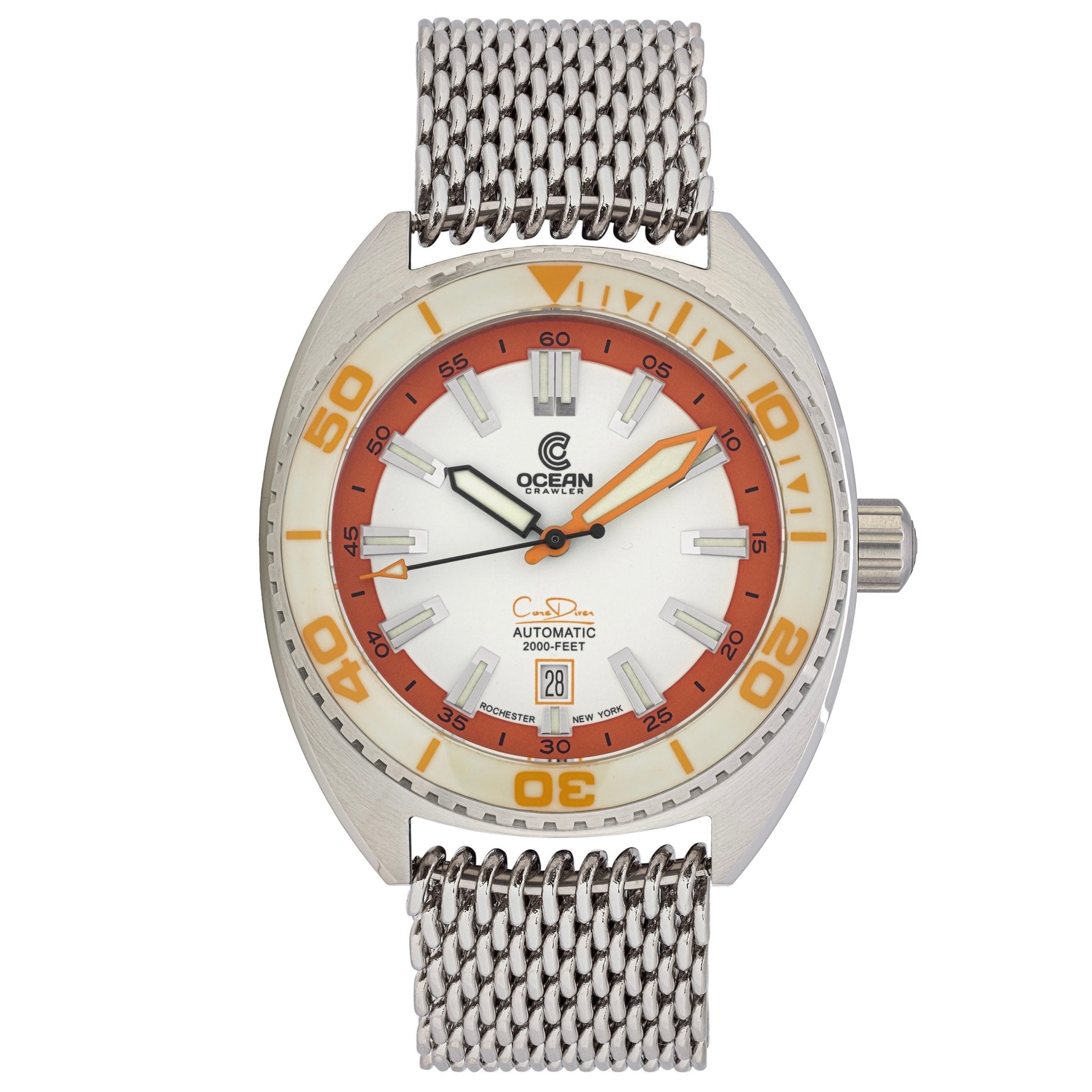 Core Diver - Spring Time - Full Lume Orange - 2 Straps Included!