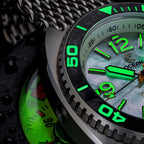 Core Diver - White Mother of Pearl - Carbon Fiber Bezel - Final Batch!