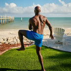 Men’s Premium Compression-Lined Hybrid Shorts – Ocean Blue