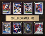 Odell Beckham Jr. New York Giants Fan Gift Plaque 12x15 8 Cards Prizm, Donruss, Score 2024 2025 2026