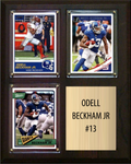 Odell Beckham Jr. New York Giants Fan Gift Plaque 8x10 3 Cards Prizm, Donruss, Score 2024 2025 2026