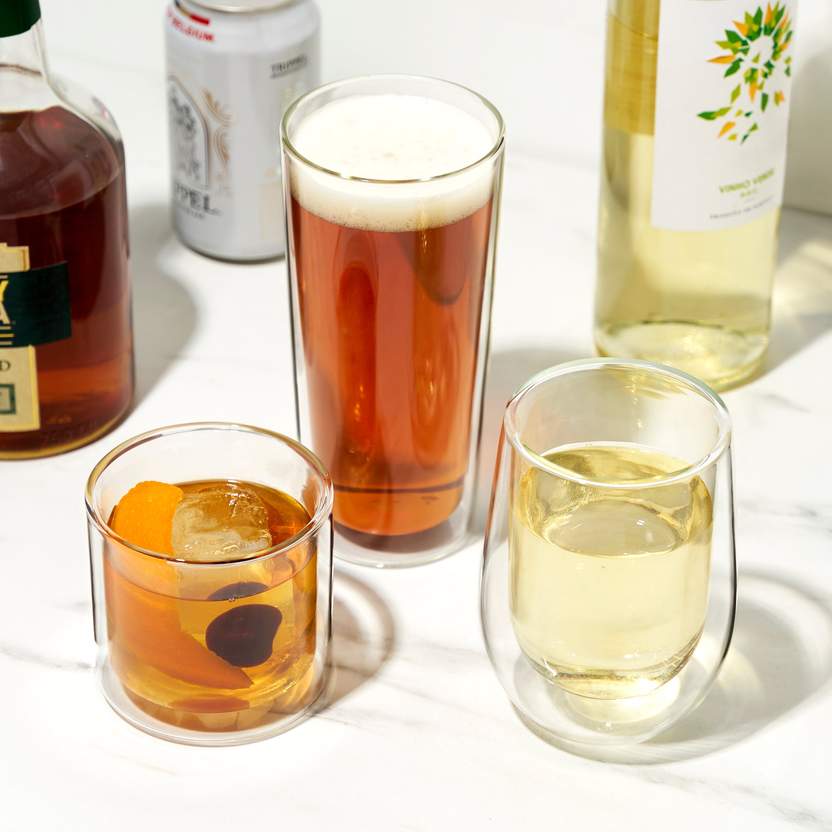 Double-Walled Wine Glasses