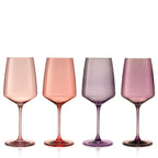 Reserve Nouveau Crystal Wine Glasses in Moonrise, Set of 4