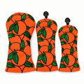 Orange Crush Headcover Set (Driver + Fairway + Hybrid) | Optional Mallet Putter Cover