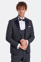 Navy Blue Tuxedo Suit - Wessi