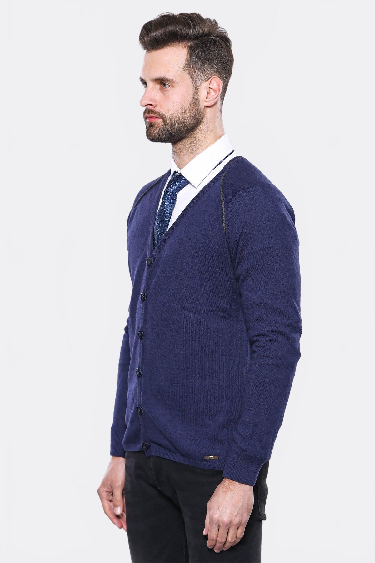 Cotton Knitwear Navy Blue - Wessi