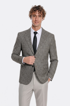 Checked Black Men Blazer - Wessi