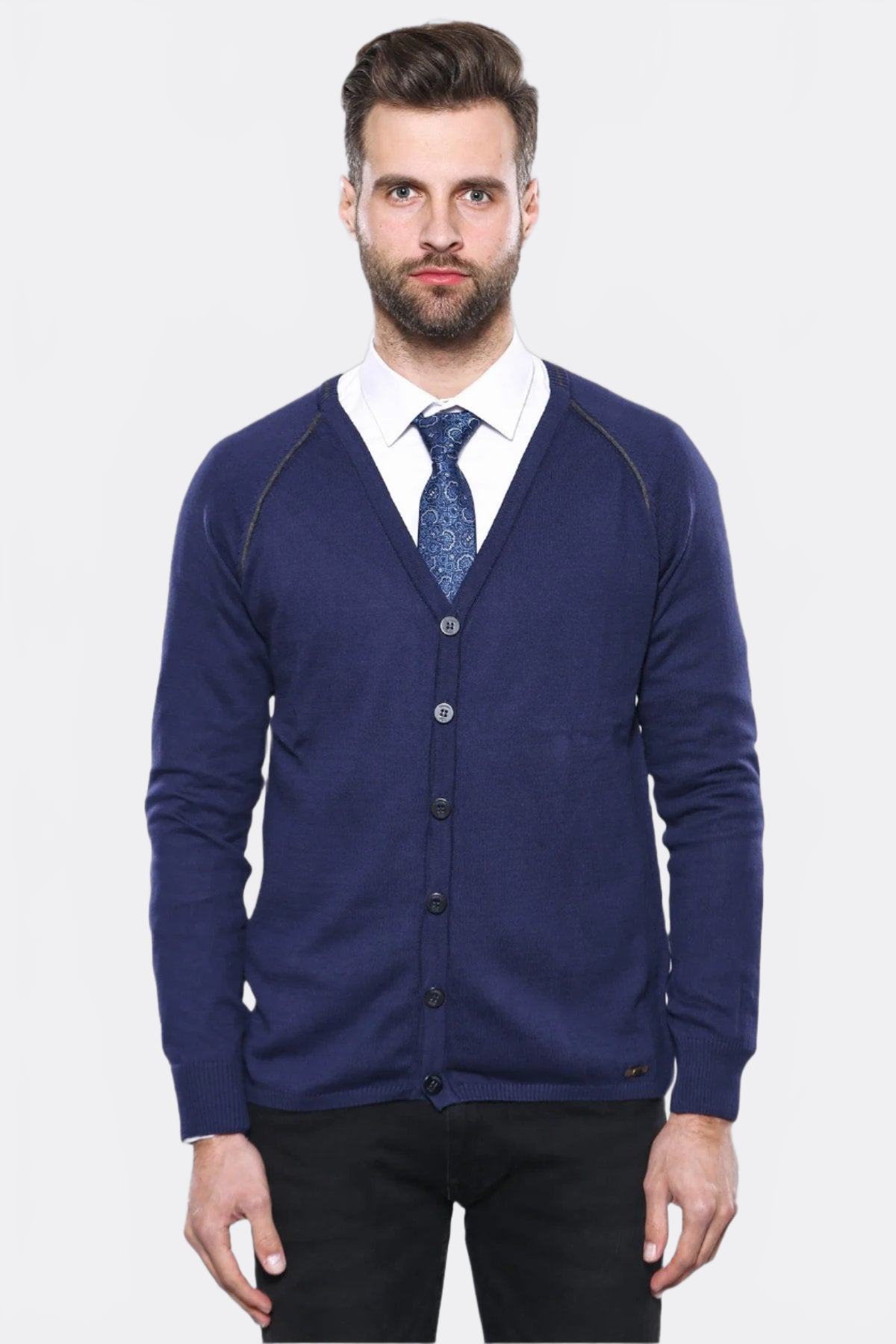 Cotton Knitwear Navy Blue - Wessi