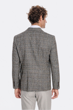 Checked Black Men Blazer - Wessi