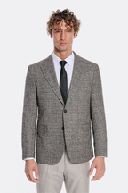 Checked Black Men Blazer - Wessi