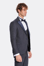 Navy Blue Tuxedo Suit - Wessi