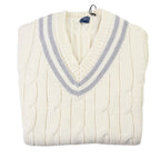 Fedeli Merino Wool V-Neck Varsity Sweater Vest