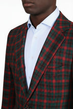 Kiton Checked Cashmere-Silk Sport Jacket