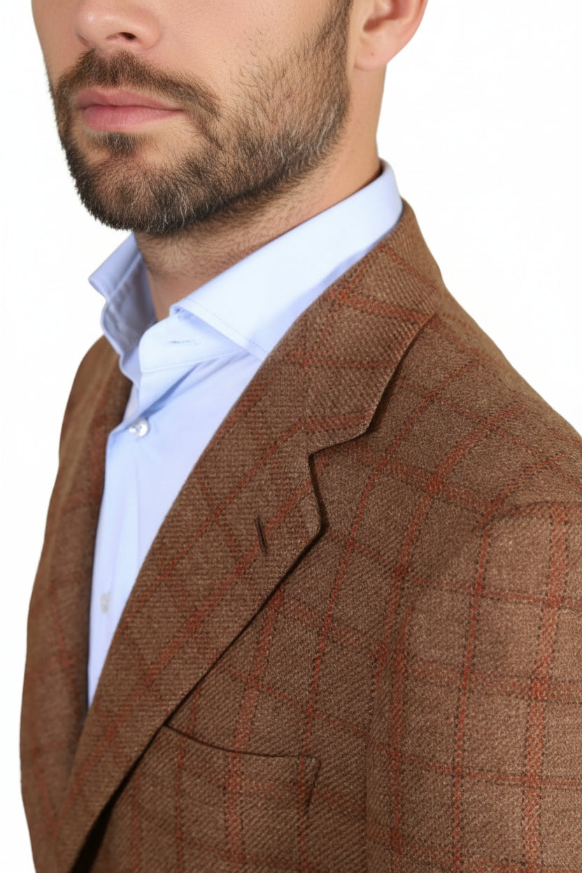 Brioni Checked Wool Sport Jacket