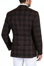 Brioni Plaid Double Breasted Wool Sport Jacket
