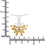 1.32 Carat Genuine Citrine .925 Sterling Silver Pendant