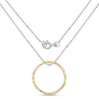 0.30 Carat Genuine Diamond Yellow .925 Sterling Silver Pendant
