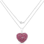 8.58 Carat Genuine Ruby .925 Sterling Silver Pendant