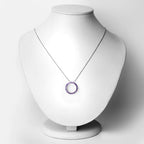 0.72 Carat Genuine Amethyst .925 Sterling Silver Pendant