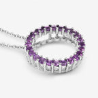 0.72 Carat Genuine Amethyst .925 Sterling Silver Pendant