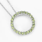0.84 Carat Genuine Peridot .925 Sterling Silver Pendant