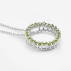 0.84 Carat Genuine Peridot .925 Sterling Silver Pendant