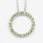 0.84 Carat Genuine Peridot .925 Sterling Silver Pendant