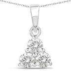 0.51 Carat Genuine Lab Grown Diamond 14K White Gold Pendant