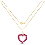 0.43 Carat Genuine Ruby 10K Yellow Gold  Pendant