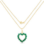 0.48 Carat Genuine Zambian Emerald 10K Yellow Gold  Pendant