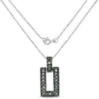 0.36 Carat Genuine Green Diamond .925 Sterling Silver Pendant