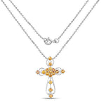 2.24 Carat Genuine Yellow Sapphire .925 Sterling Silver Pendant