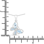 0.78 Carat Genuine Blue Topaz .925 Sterling Silver Pendant