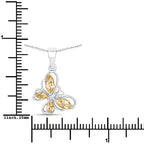 0.62 Carat Genuine Citrine .925 Sterling Silver Pendant