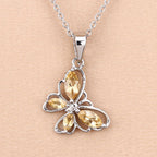 0.62 Carat Genuine Citrine .925 Sterling Silver Pendant
