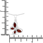 0.80 Carat Genuine Garnet .925 Sterling Silver Pendant