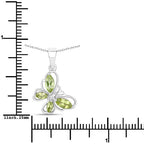 0.64 Carat Genuine Peridot .925 Sterling Silver Pendant