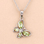 0.64 Carat Genuine Peridot .925 Sterling Silver Pendant